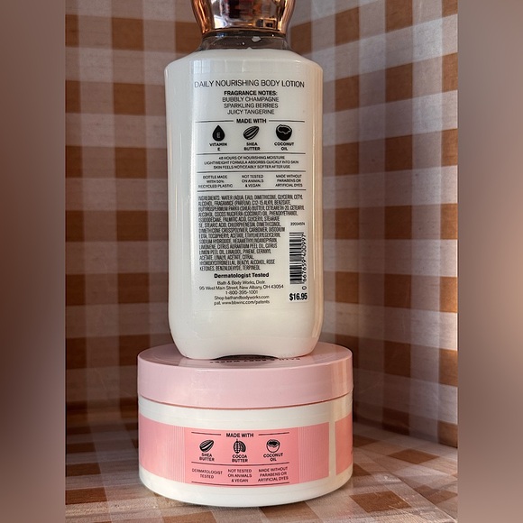 NEW B&BW Champagne Toast 6 PIECE full size body care set with 48 hour moisture - Picture 4 of 8